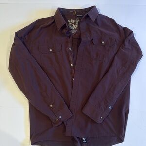Kuhl Men's Brown Casual Button Down Shirt Size XL